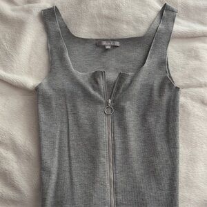 BKE Gray Ribbed Tank
